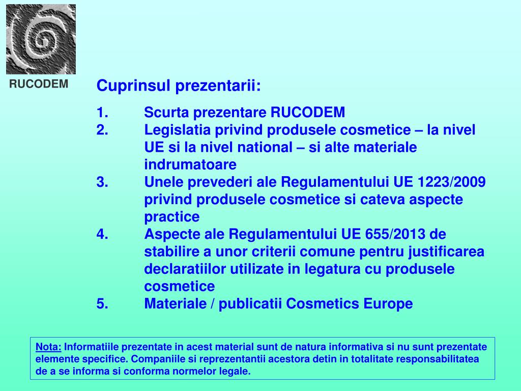 PPT - Noile Regulamente europene din domeniul produselor cosmetice  PowerPoint Presentation - ID:4798575
