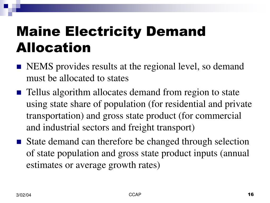 PPT Maine Electricity and Waste Inventory, Baseline and Model Inputs
