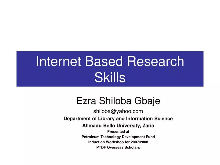 internet based research skills n.