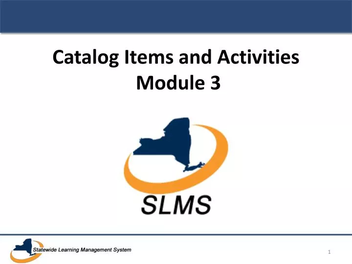 catalog items and activities module 3 n.
