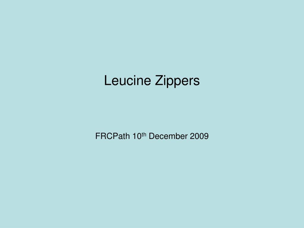 PPT - Leucine Zippers PowerPoint Presentation, free download - ID:4801503