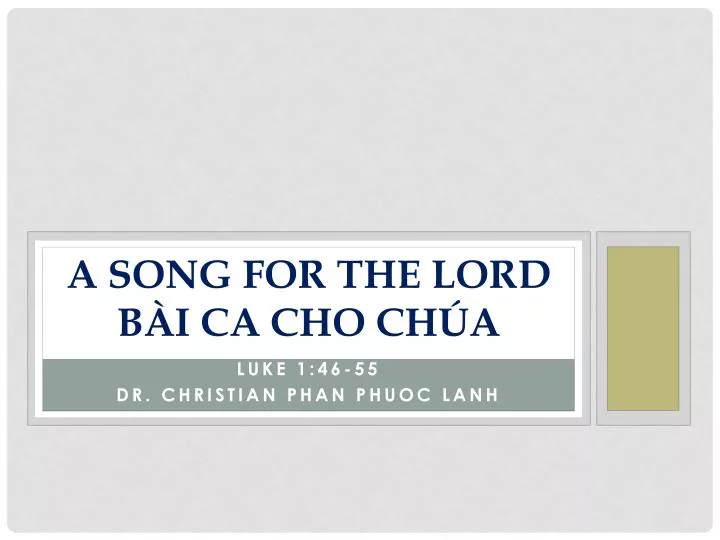 a song for the lord b i ca cho ch a n.