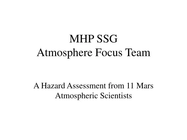 mhp ssg atmosphere focus team n.