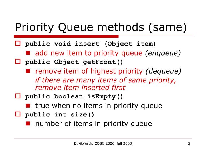 PPT - Priority Queue PowerPoint Presentation - ID:4801942