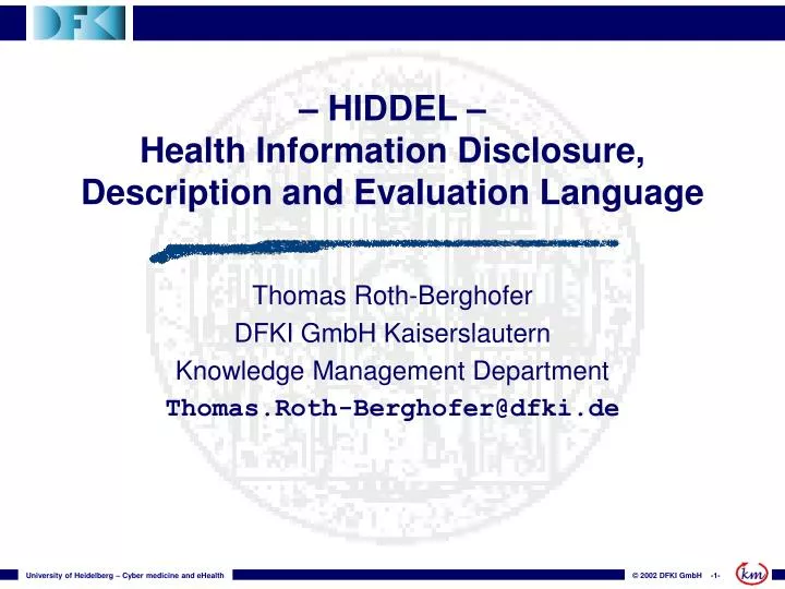 hiddel health information disclosure description and evaluation language n.
