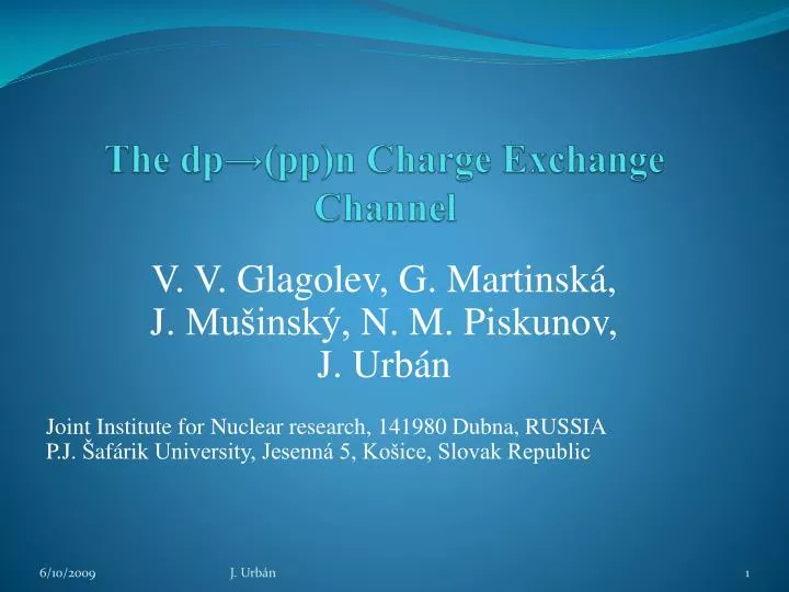 the dp pp n charge exchange channel n.