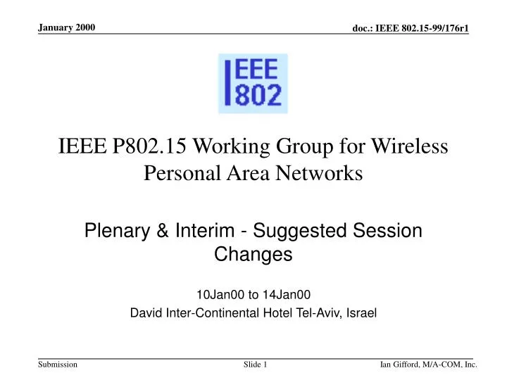 ieee p802 15 working group for wireless personal area networks n.