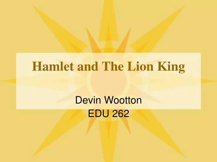 hamlet and the lion king n.