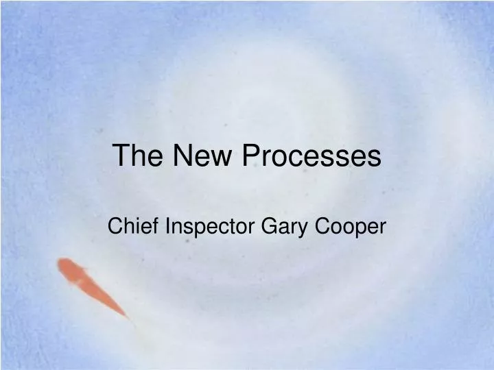 the new processes n.
