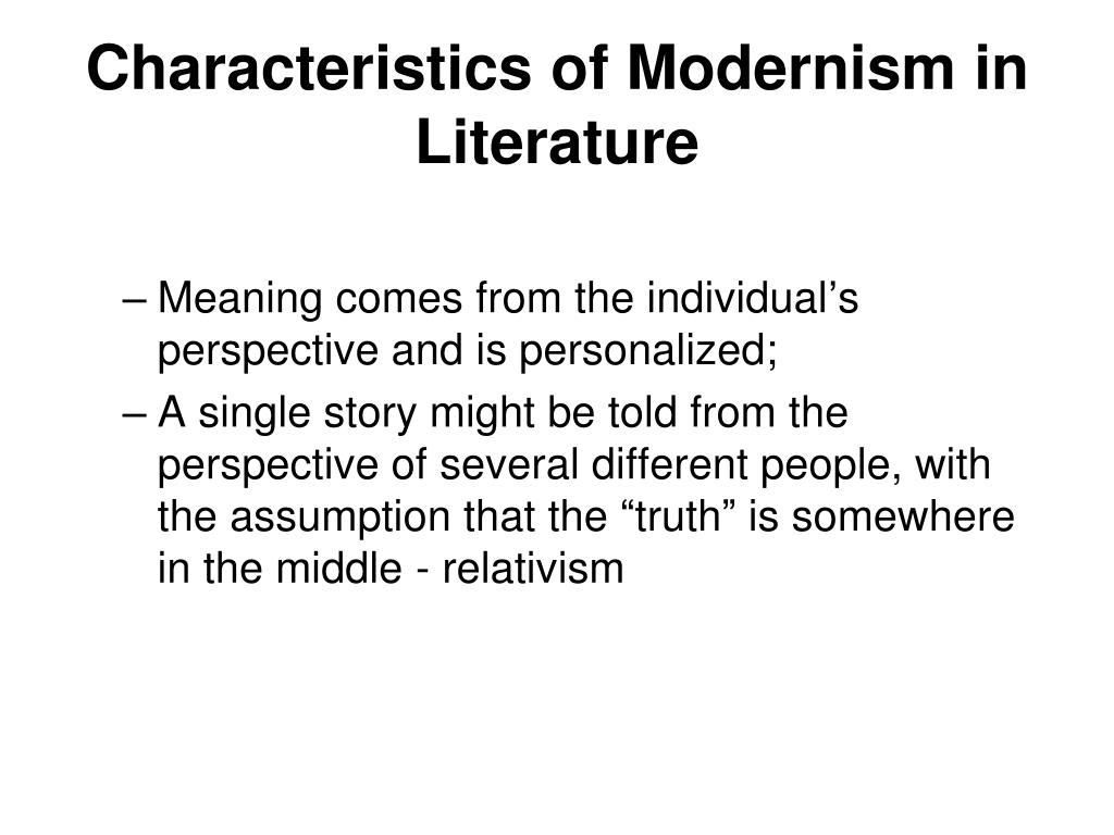 modernism in literature