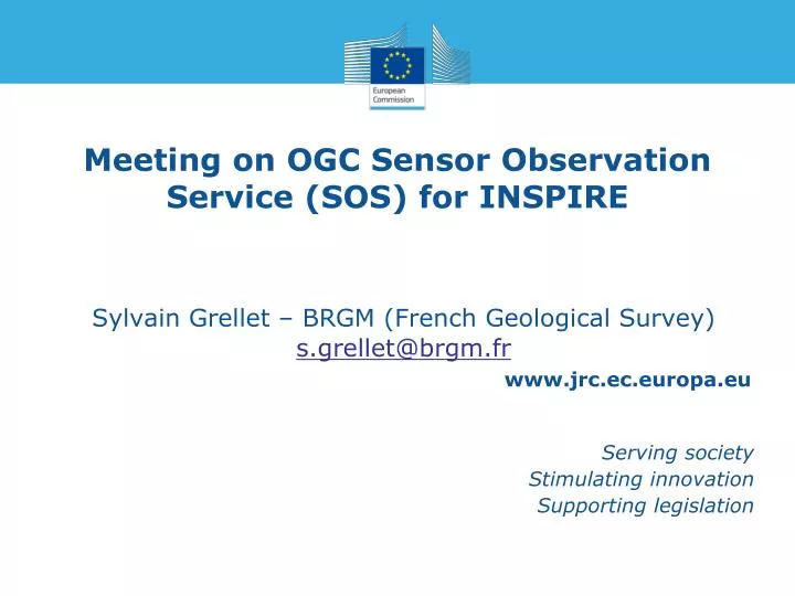 meeting on ogc sensor observation service sos for inspire n.