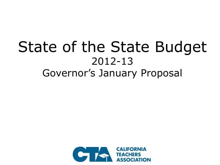 state of the state budget 2012 13 governor s january proposal n.