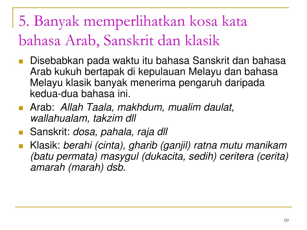 Ppt K2 Bmk Pada Batu Bersurat Ciri Bahasa Melayu Klasik Powerpoint Presentation Id 4804727