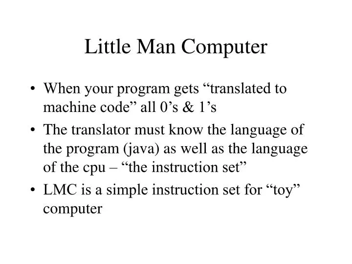 little man computer n.