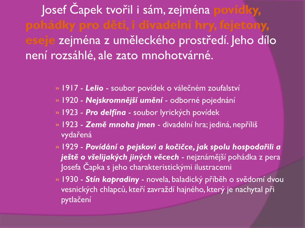 PPT - Josef Čapek PowerPoint Presentation, free download - ID:4806033