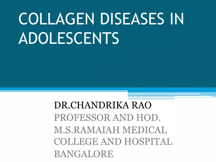collagen diseases in adolescents n.