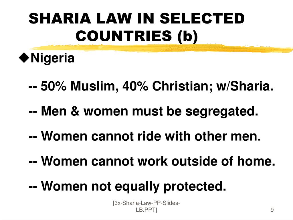 PPT - OVERVIEW OF SHARIA LAW PowerPoint Presentation, Free Download ...