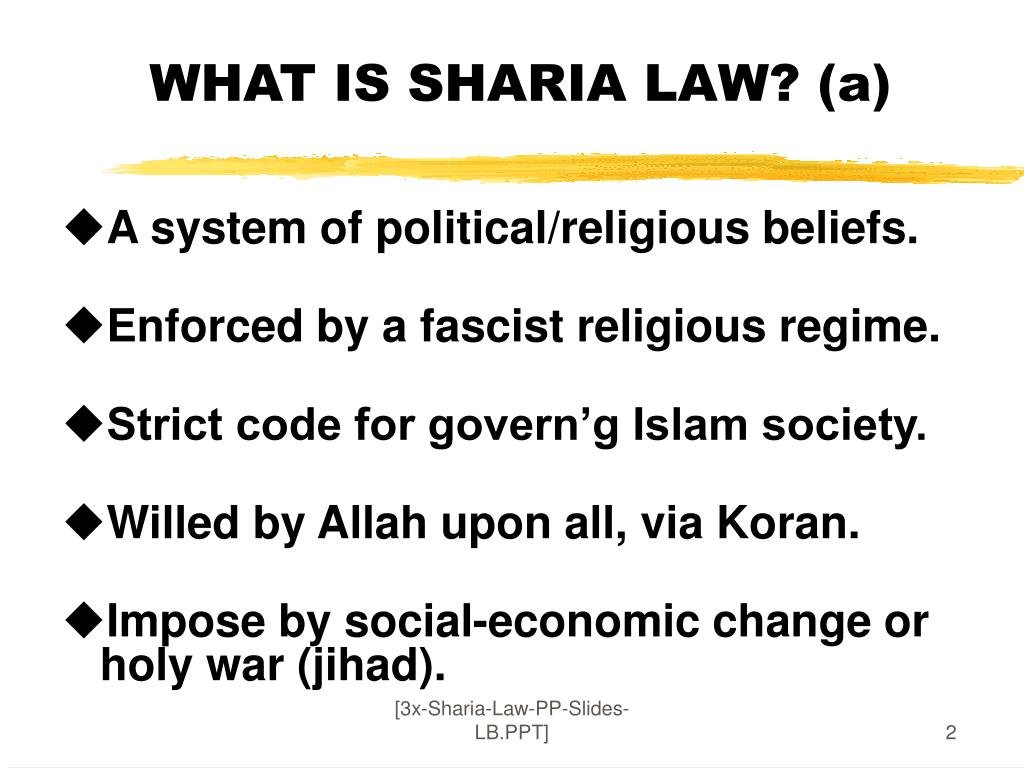 PPT OVERVIEW OF SHARIA LAW PowerPoint Presentation Free Download   What Is Sharia Law A L 