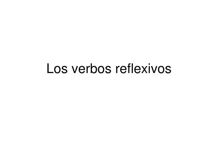 los verbos reflexivos n.
