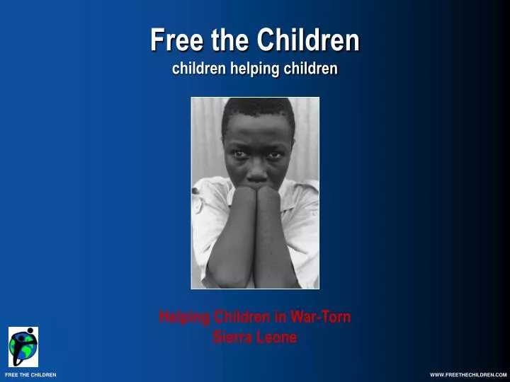 free the children children helping children n.