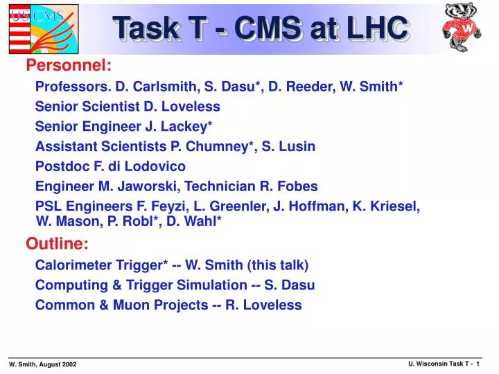 task t cms at lhc n.