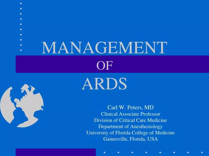 management of ards n.
