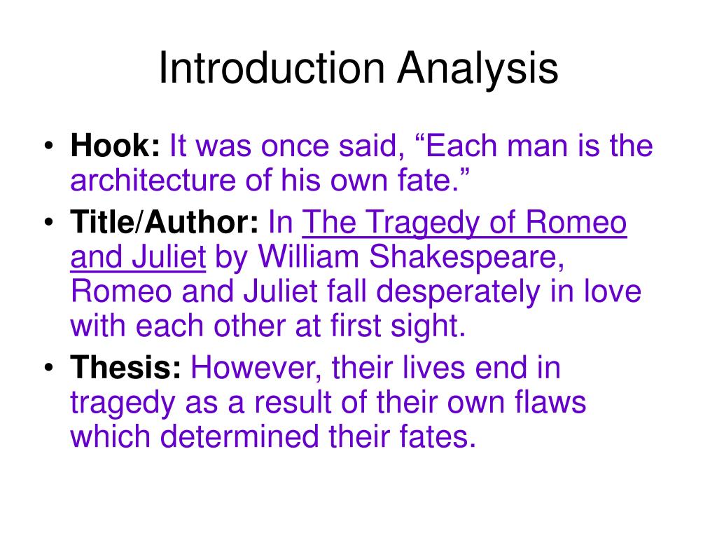romeo and juliet essay introduction hook