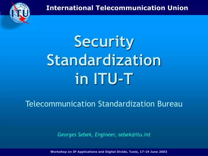 security standardization in itu t n.