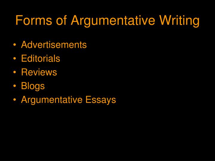 forms of argumentative essays forms of argumentative essays