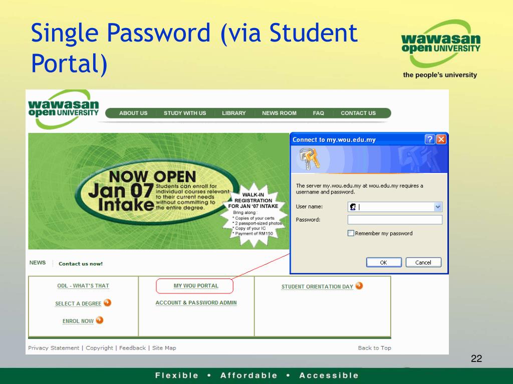 Wou student portal login