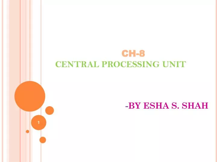 ch 8 central processing unit n.