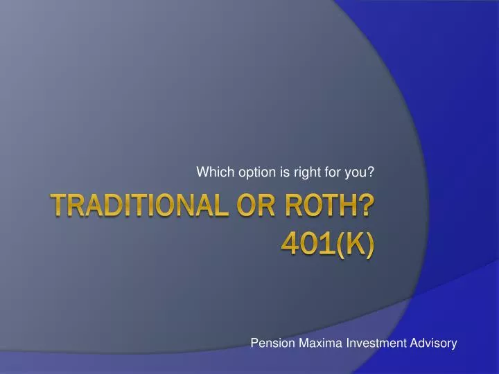 which option is right for you n.