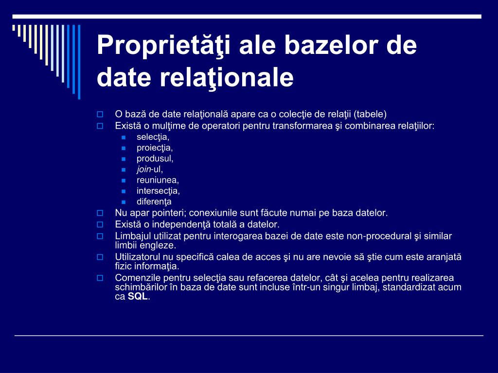 PPT - Baze de date PowerPoint Presentation, free download - ID:4814033