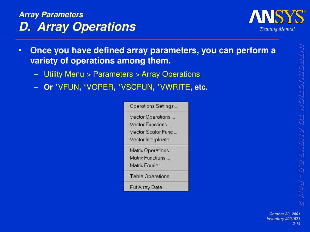 PPT - Array Parameters PowerPoint Presentation, free download - ID:4814278
