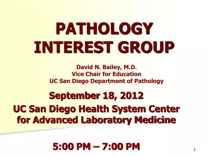 pathology interest group n.