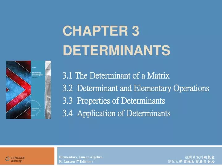 PPT - Chapter 3 Determinants PowerPoint Presentation, Free Download ...