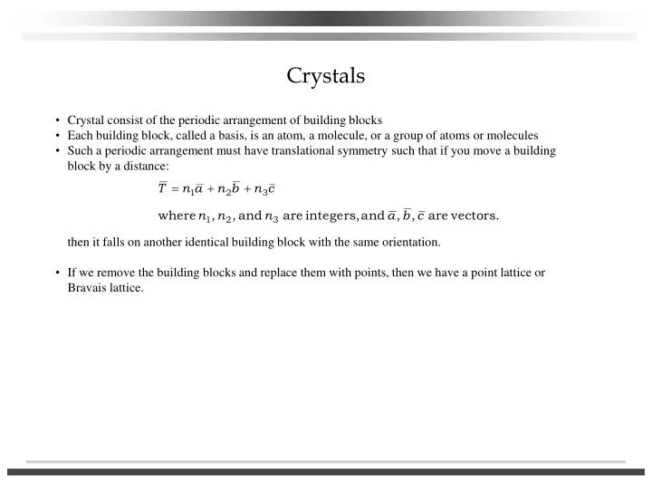 crystals n.