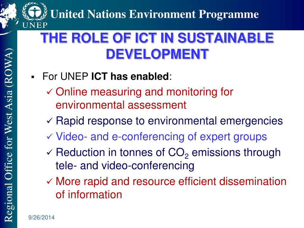 PPT - THE ROLE OF ICT IN SUSTAINABLE DEVELOPMENT PowerPoint ...