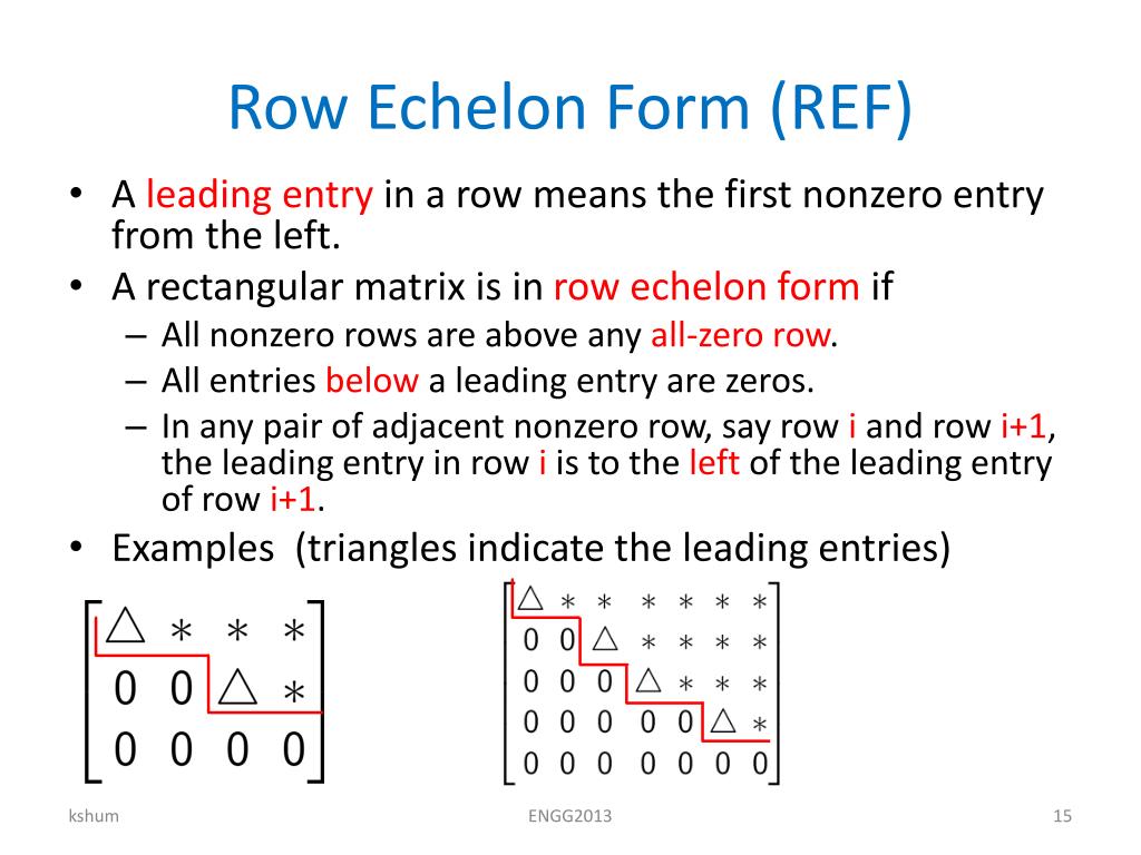 PPT - ENGG2013 Unit 3 RREF and Applications of Linear Equations ...