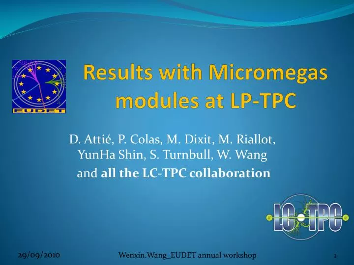 results with micromegas modules at lp tpc n.
