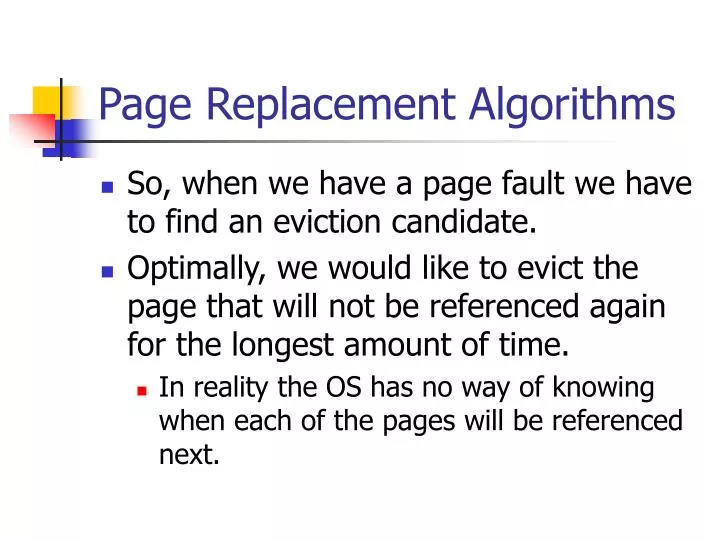 PPT - Page Replacement Algorithms PowerPoint Presentation, free ...