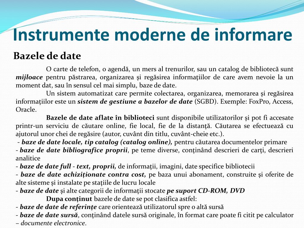 PPT - Instrumente moderne de informare. Biblioteca 2.0 PowerPoint  Presentation - ID:4815088