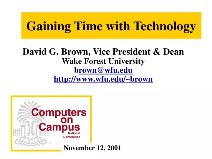 gaining time with technology n.