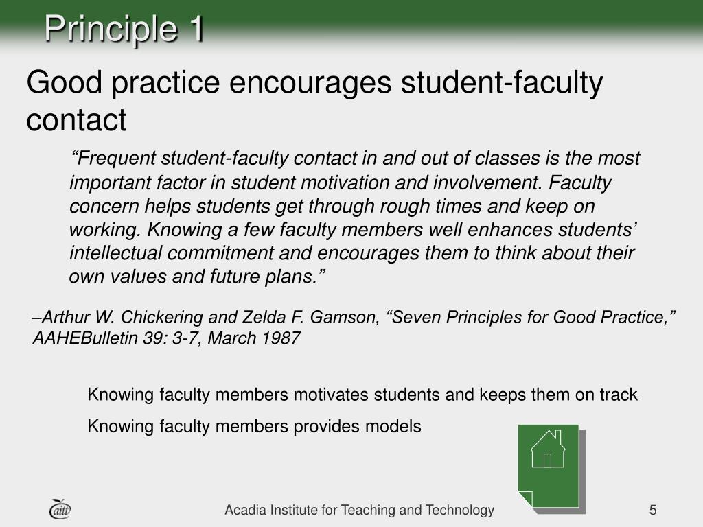 PPT - Principles Of Good Teaching Practice PowerPoint Presentation ...