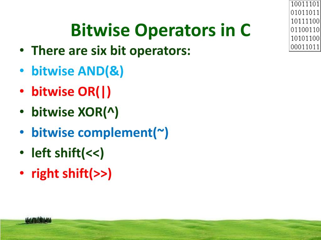 bitwise and assignment operator in c