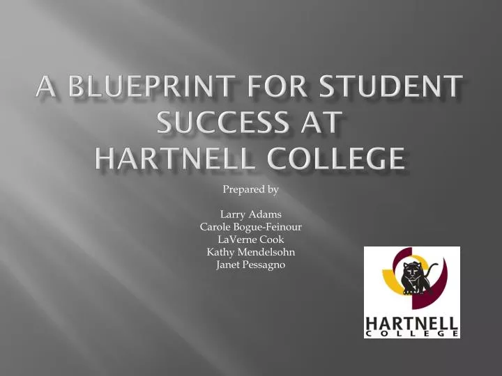 a blueprint for student success at hartnell college n.