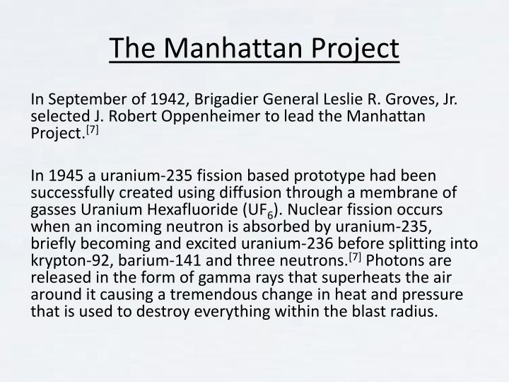 thesis for the manhattan project