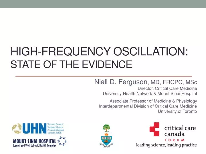 high frequency oscillation state of the evidence n.
