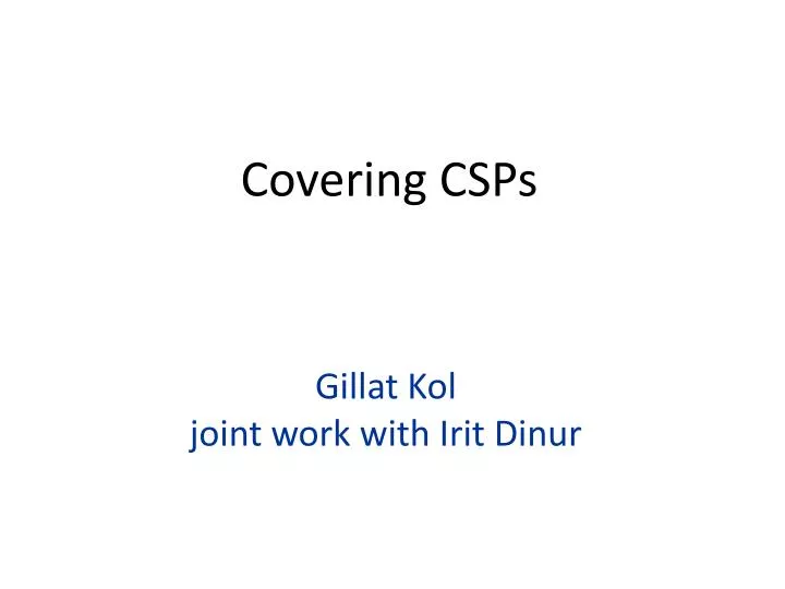 covering csps n.