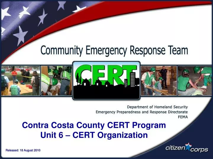 contra costa county cert program unit 6 cert organization n.